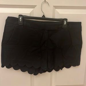 J. Crew Black Scalloped Shorts